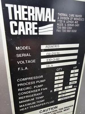USED THERMAL CARE AQ0A0303