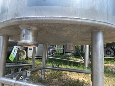 Quanity 2 Stainless Steel CIP Tanks, 200 Gallons each. 90” High x 30” diameter