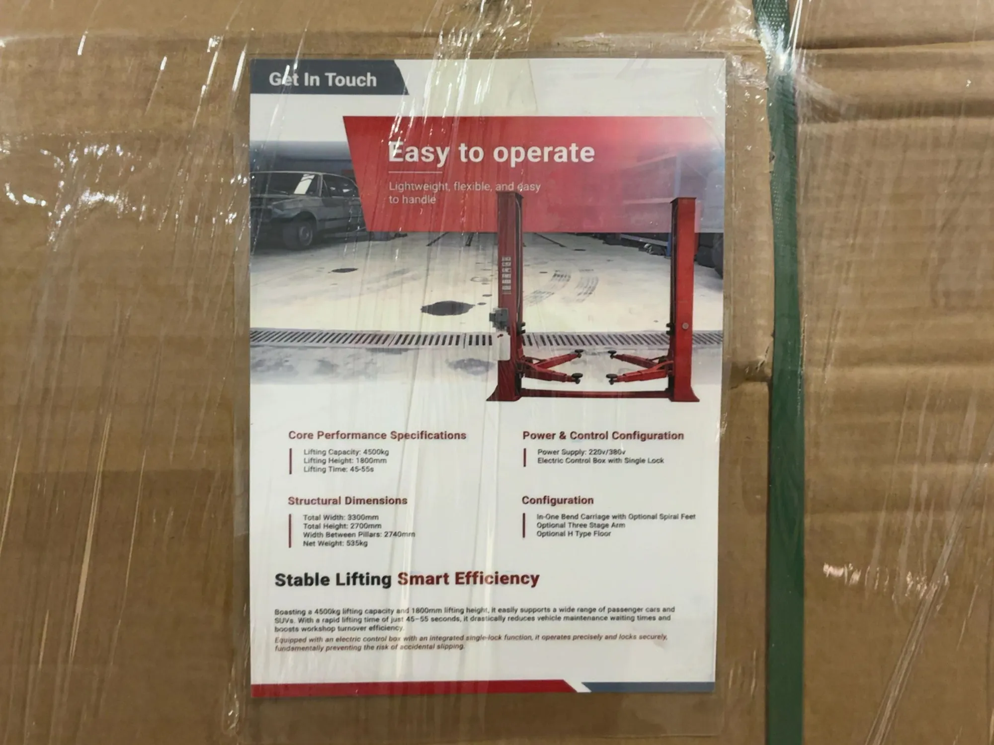 New SDLANCH Model TPL Two Post Lift, 4500 KG Lifting Capacity, 1800mm Lifting Height, 220/380 Volt E...