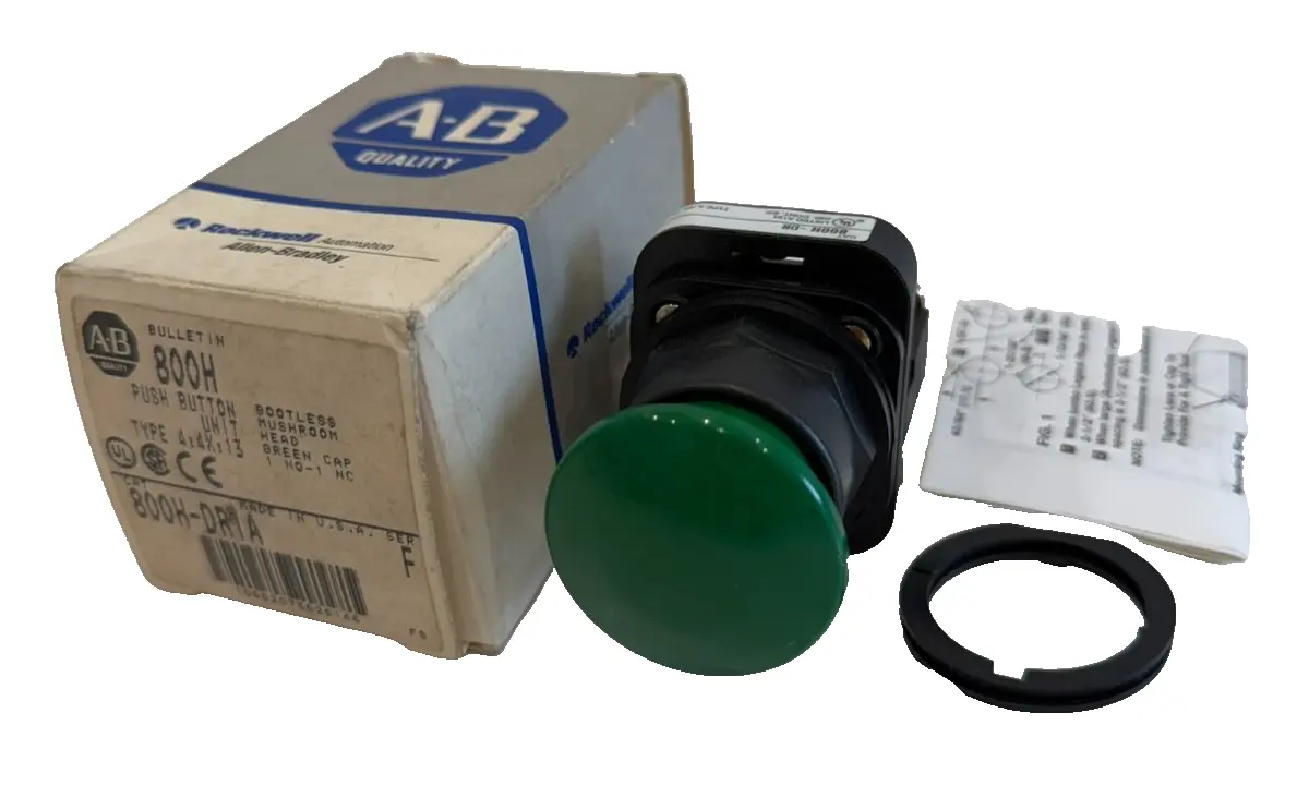 ALLEN BRADLEY 800H-DR1A PUSH BUTTON SER. F 800HDR1A NEW, SURPLUS