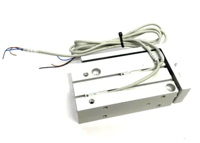 USED SMC COMPACT SLIDE TABLE CYLINDER W/ DUAL AUTO SWITCHES
