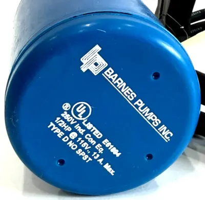 NEW BARNES PUMPS 101765 FLOAT SWITCH
