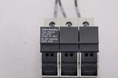 ALLEN-BRADLEY 1492-FB3C30 SERIES B 30A 600V CLASS CC FUSE HOLDER STOCK #K-579A