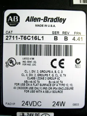 USED Allen-Bradley 2711-T6C16L1