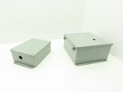 Hoffman/Ralston A-1008SC/IBOH-121206 Electrical Enclosure JIC Box Mixed Lot of 2