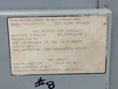 Used HOBART 750H3-24C Battery Chargers British Columbia CA | Lenmark #238402