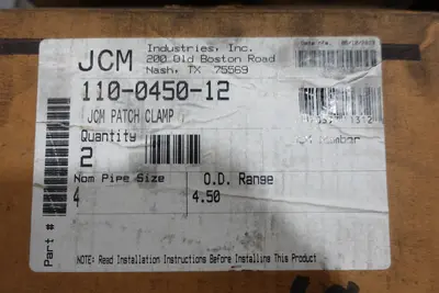 2 PALLETS OF JCM UNIVERSAL CLAMP COUPLINGS, ASSORTED SIZES