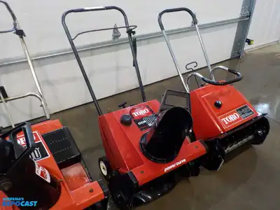 Lot of (3) Toro Snow Blowers Model S-620, CCR1000, CCR2000, All Have Keys, Untested
