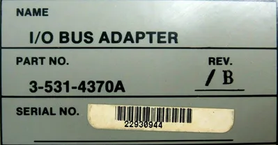 USED CINCINNATI MILACRON 3-531-4370A I/O BUS ADAPTOR REV B 35314370A