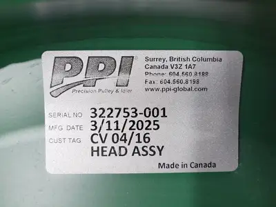 New | in-Stock PPI 322753 Conveyors British Columbia CA | Lenmark #1426310
