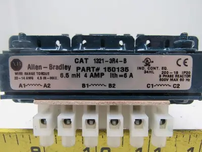 A-B Allen Bradley 1321-3R4-B Phase Line Reactor 600V  4A 3Ph