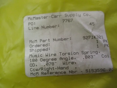 NEW McMaster Supply Co 9271K321