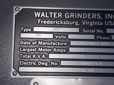 USED 2002 WALTER GRINDERS MPP