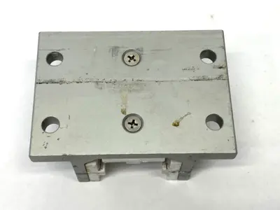 USED 80/20 3-SLOT MOUNT DOUBLE FLANGE ALUMINUM LINEAR BEARING DAMAGED PLASTI