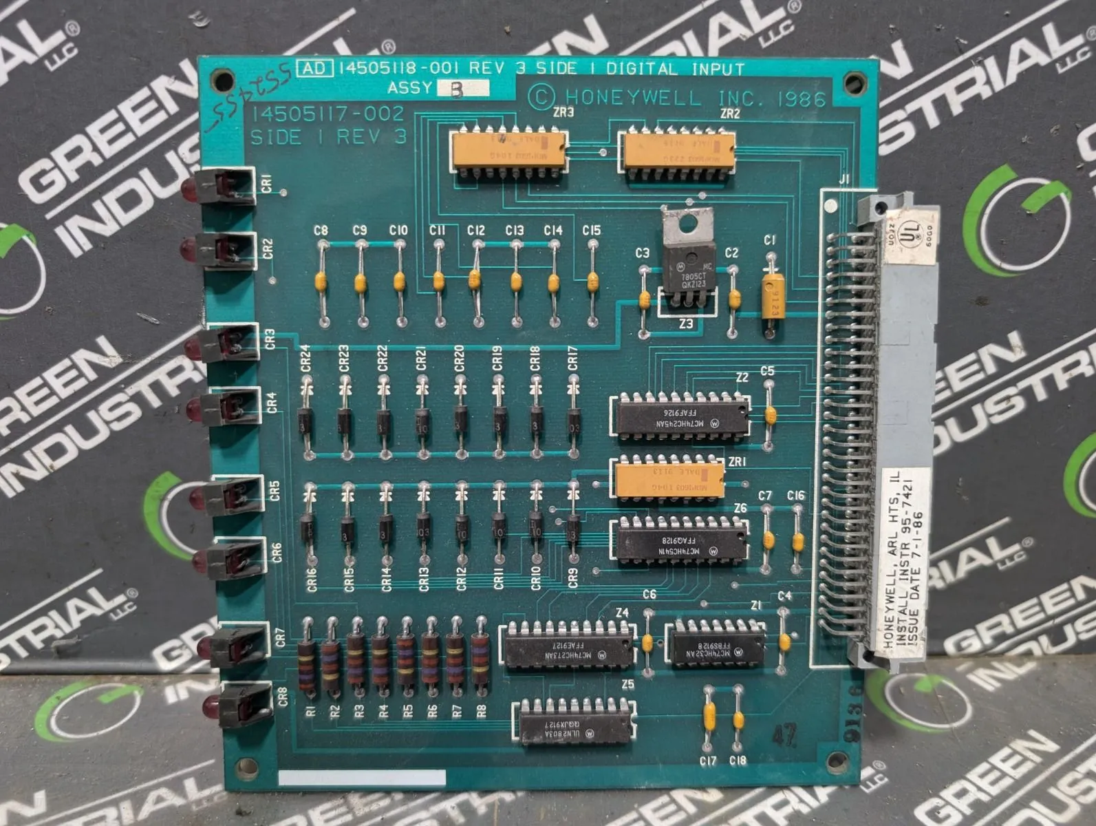 Honeywell 14505118-001 Digital Input Board Rev. 3 14505117-002 Used