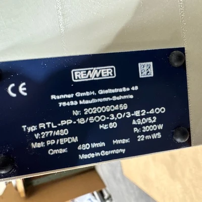 NEW Renner RTL-PP-18/500-3,0/3-IE2-400