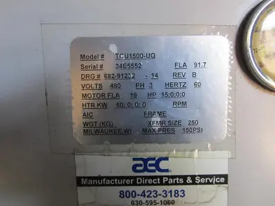 USED APPLICATION ENGINEERING COMPANY TCU1500UQ