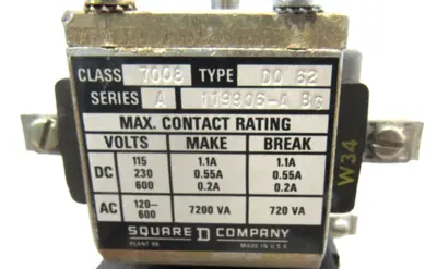 NEW SQUARE D 7008-D062 RELAY 7008D062