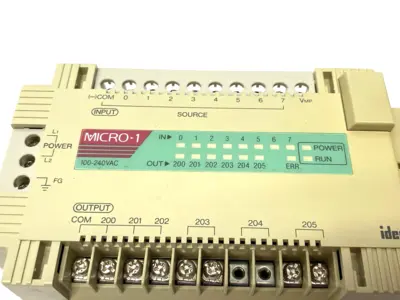 USED IDEC MICRO-1 CPU UNIT 8-INPUTS, 6-OUTPUTS, 600-STEPS PROGRAM CAPACITY