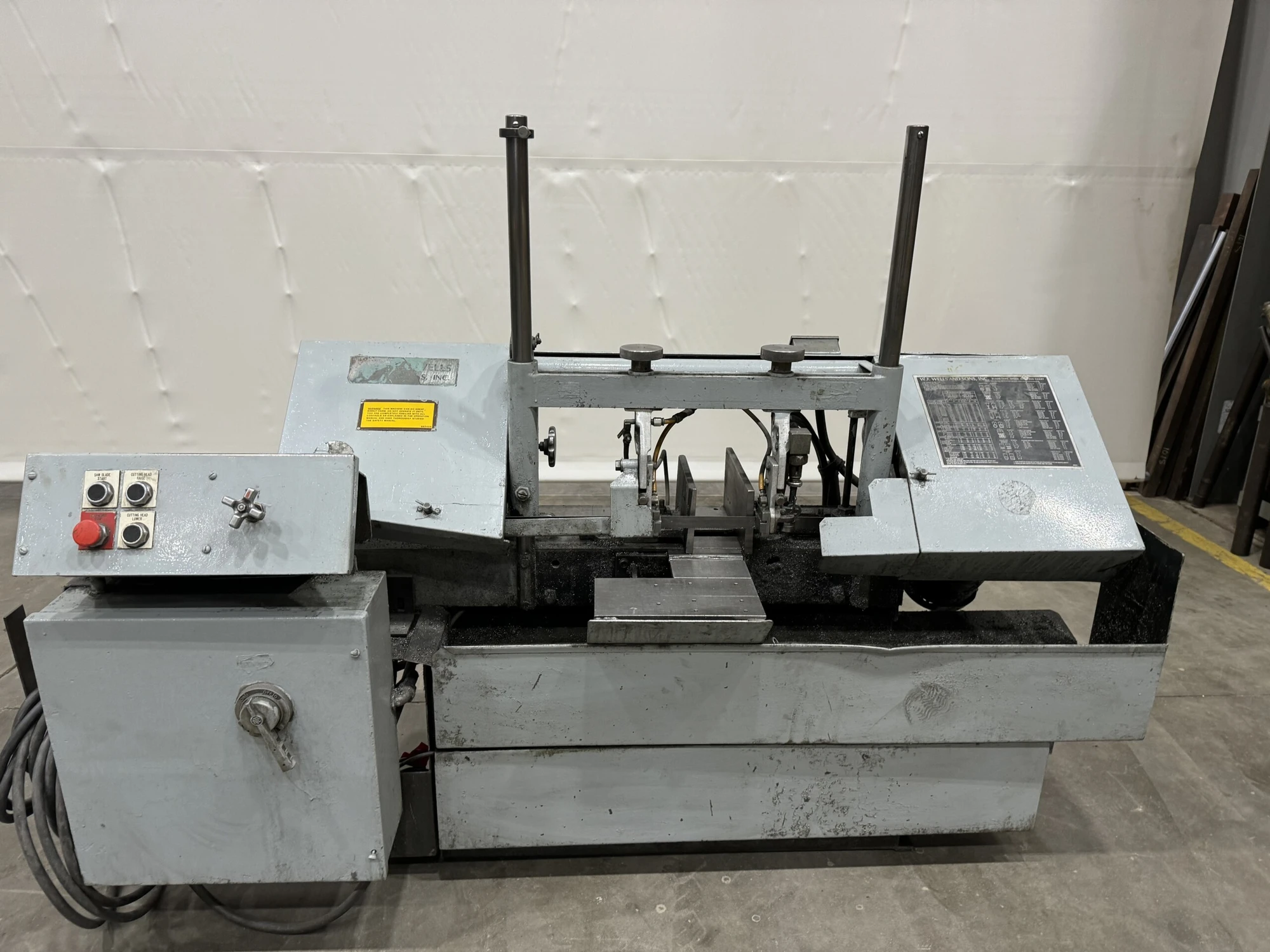 USED W.F. WELLS W-9 HORIZONTAL SAW