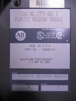 Allen Bradley 1771-QDC/C PLC-5 Plastic Molding Module Used
