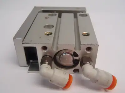 Used SMC PNEUMATIC GUIDED CYLINDER Pneumatic Cylinders | Maverick Industrial Sales #1113850