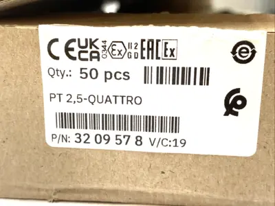 USED PHOENIX CONTACT TERMINAL BLOCK 4-POSITION 3209578 BOX OF 32