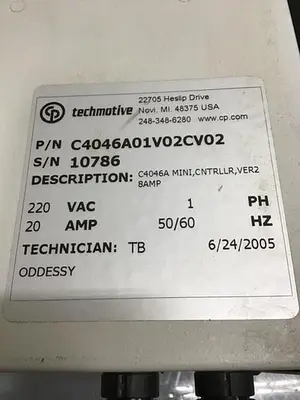 Used TECH MOTIVE C4046A01V02CV02 Interface Monitors Michigan US | Ideal Machinery #1233001