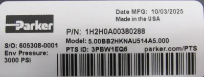 NEW PARKER 5.00BB2HKNAU514A5.000 CYLINDER 1H2H0A00380288