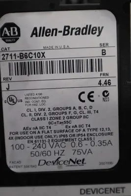 2711-B6C10 AB Factory Refurbished Allen Bradley Panelview 600 2711B6C10 #SGF-12