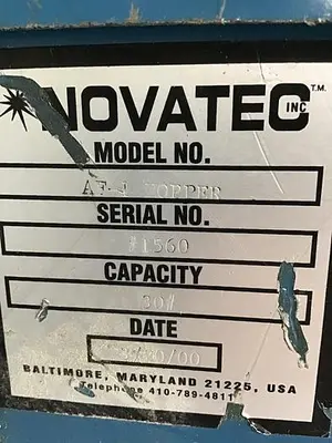 USED NOVATEC AF-1 HOPPER