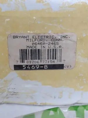 New | in-Stock BRYANT 5469-B Miscellaneous Equipment (Electrical & Power) Ohio US | Surplus Asset Holdings #1363922