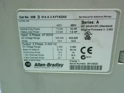 USED ALLEN BRADLEY 20BD014A3AYYADA0