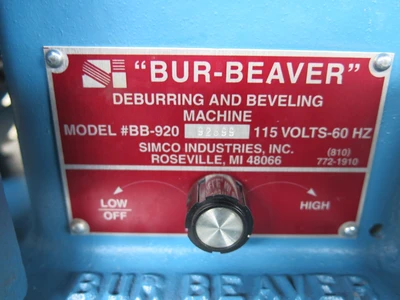 Harig “Bur-Beaver” 3/4 HP Deburring & Beveling Machine – BB-920