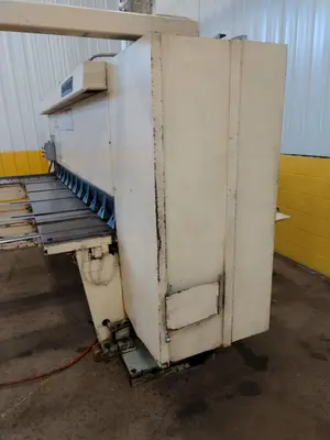 10' x 1/4" CINCINNATI MODEL #2500 CNC HYDRAULIC POWER SHEAR WITH FRONT & BACK GAUGING: STOCK #12587