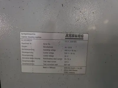 Used 2019 ARBURG  ALLROUNDER 570- E - 2000-800 Injection Molding Machines Florida US | ESCOBAR TRADING, INC. #1310812