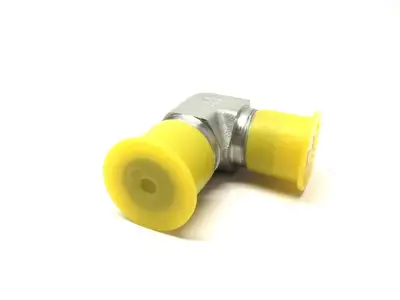USED PARKER MALE ELBOW 1/2-14 M NPTF X 3/4"-16 M JIC