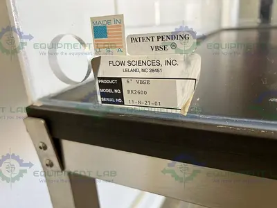 USED FLOW SCIENCES RK2600 6 FT VENTED BALANCE SAFETY ENCLOSURE W/ STAND