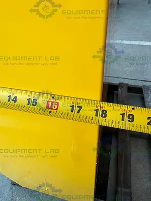 USED JUSTRITE 45 GALLON FLAMMABLE LIQUID STORAGE CABINET W/ SOFT CLOSE DOORS, KEY