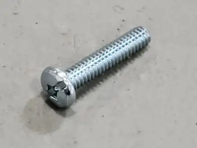 Round Combo Machine Screw, 1/4"-20 x 1-1/4", Zinc Steel (Box of 65)