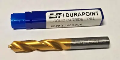 CJT/ Durapoint Solid Carbide Drill Bit 25/64 Style 114 #11403906 Tool New