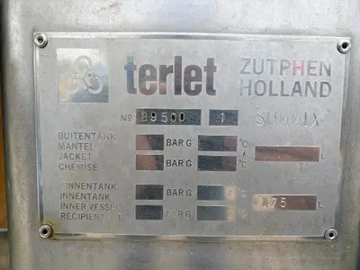 1990 B. V. SPECIAAL ROESIVRIUSTALL INDUSTRIE 5 Cubic Foot Mixer Powder Nauta | Perry Equipment (5)