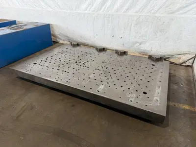 60" X 96" X 5" DRILLED & TAPPED FLOOR PLATE. STOCK # 0540626