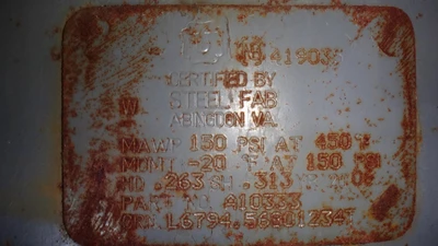 2000 Gallon Vertical Air Receiving Tank