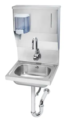 Krowne HS-13 Wall Mount Commercial Touchless Hand Sink w/ 14"L x 10"W x 6"D Bowl, Gooseneck Faucet