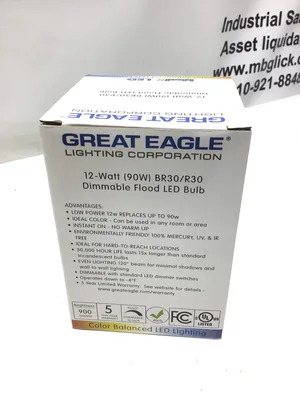 Great Eagle 12 Watt BR30/R30 Dimmable Flood LED Bulb