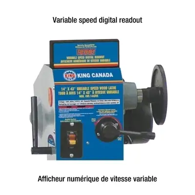 New | in-Stock KING CANADA KWL-1443VS Woodworking Lathes British Columbia CA | Lenmark #237631