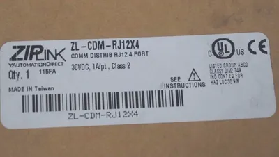 LOT OF 2 NEW AUTOMATION DIRECT ZL-CDM-RJ12X4 DISTRIBUTION MODULES