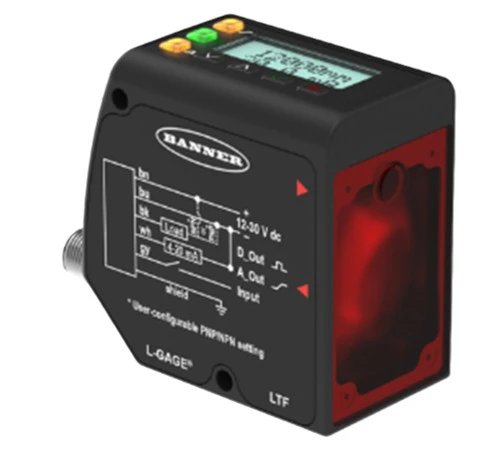 Banner LTF12IC2LDQ 94849 Laser Diffuse Time-of-Flight Sensor [New]