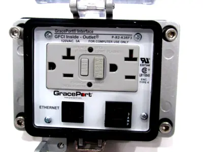 NEW GRACE P-R2-K3RF3 INTERFACE RECEPTACLE 120VAC 3A PR2K3RF3